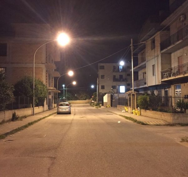 Comune di Reggio Calabria, illuminazione attiva in via Vallone Cilea