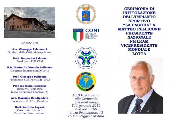 Reggio Calabria, intitolazione impianto per Matteo Pellicone