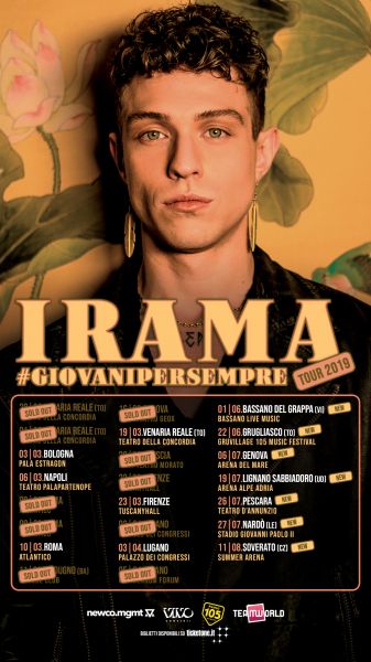 Summer Arena: l'11 agosto Irama in concerto