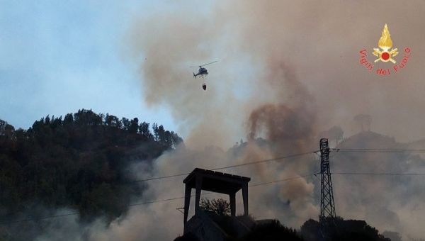 Vigili del Fuoco Catanzaro, Incendio macchia mediterranea - Loc. Copanello